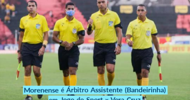 Árbitro Morenense foi Bandeirinha no jogo do Sport no último fim de semana